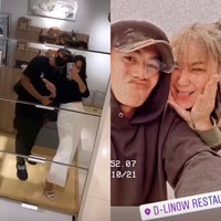 Claudya dan Aprilio Manganang juga mengabadikan momen ketika sedang berada di pusat perbelanjaan. Mereka asyik selfie di depan cermin. Keduanya terlihat mesra dan bercanda ria. Foto: Dok. TikTok @c.cvanrhyn.