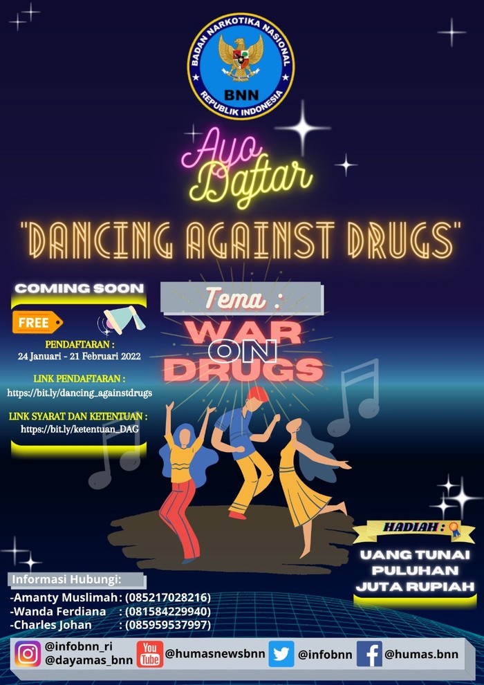 Desain Lomba Dancing Against Drugs Disorot Netizen, BNN Buka Suara