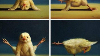 Anak ayam lagi senam. Foto: Instagram/luciaheffernan