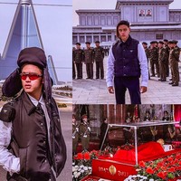 Begini penampilan Arnold Putra saat pelesiran ke Korea Utara. Look militer dengan koleksi rilisan Prada jadi andalan. (Foto: Instagram/@arnoldputra)