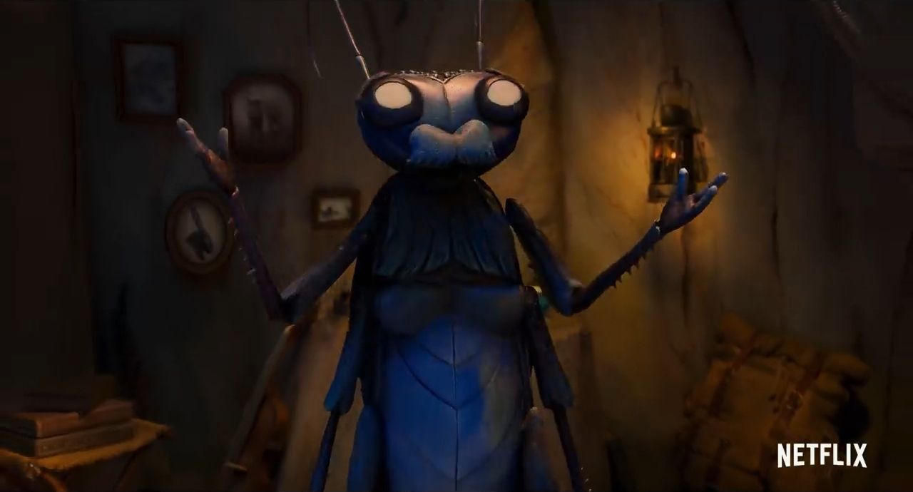 Adegan dalam teaser Guillermo del Toro's Pinocchio.