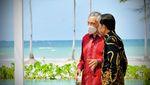 Keren! Pertemuan Jokowi-PM Singapura Kompak Pakai Batik