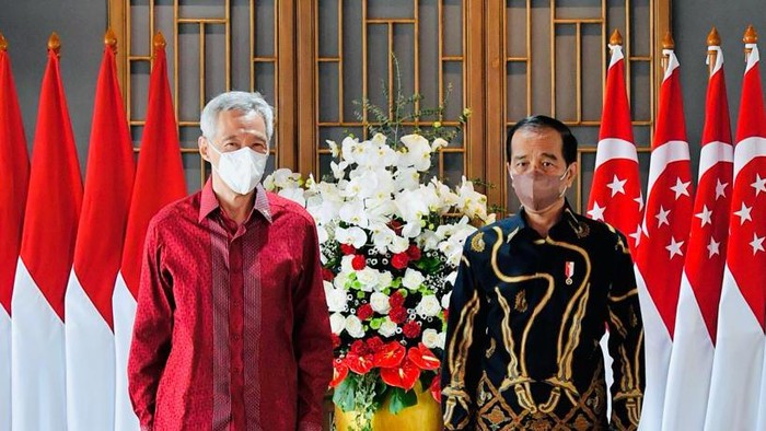 Presiden Joko Widodo (Jokowi) dan PM Singapura Lee Hsien Loong