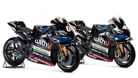 RNF Yamaha, yang merupakan reinkarnasi dari Petronas Yamaha SRT, tak lagi memakai livery hijau zamrud. Gantinya, mereka memakai livery berwarna hitam-biru dongker, seperti ciri khas sponsor mereka saat ini, withU. Foto: Dok. MotoGP