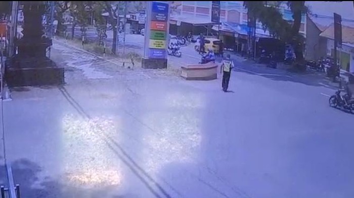 Tangkapan layar kecelakaan di jalan lingkar utara, Kudus, Selasa (25/1/2022).
