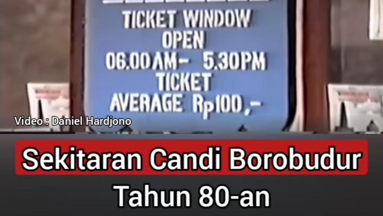 Video wisatawan Candi Borobudur tahun 1980-an viral di media sosial.