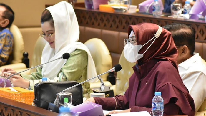 Anggota Komisi V DPR RI dari Fraksi NasDem, Sri Wahyuni mengikuti Raker Komisi V