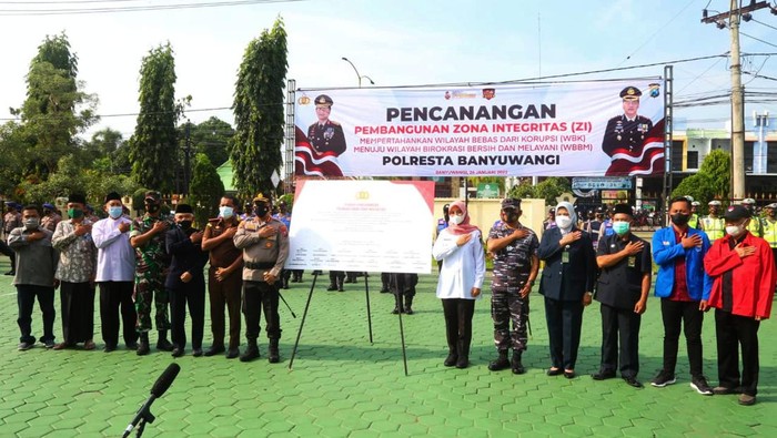 Polresta Banyuwangi Canangkan Zona Integritas Menuju WBBM