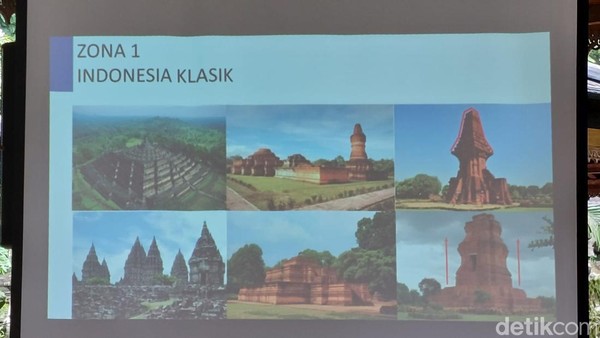 Salah satunya adalah zona Indonesia klasik, dimana akan menampilkan pesona kerajaan-kerajaan besar Indonesia di masa lalu (Randy/detikTravel)