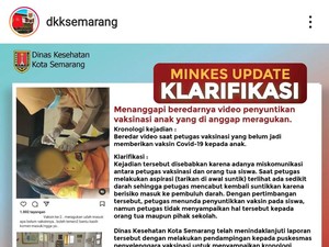 Beredar Video Nakes Tarik Jarum Sebelum Suntikkan Vaksin di Semarang