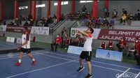 Berikutnya ada revitalisasi GOR Indoor Manahan. Nantinya digunakan untuk cabang olahraga berstandar internasional seperti bulutangkis, voli, basket dll. (Ari Purnomo/detikcom)