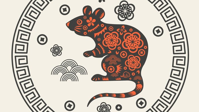 Vector of Happy Chinese New Year 2020 year of the Rat paper cut style. Chinese Zodiac characters for greetings card, flyers, invitation, posters, brochure, banners, calendar etc.