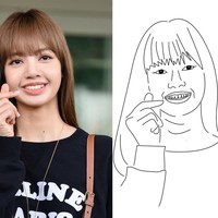 Kalau diperhatikan sih memang ada mirip-miripnya.. tapi ya nggak gini juga dong. Kira-kira kalau nggak ada foto asli Lisa Blackpink di sebelahnya, kamu tahu nggak kalau sketsa itu adalah sketsa wajah Lisa Blackpink? Foto: Instagram