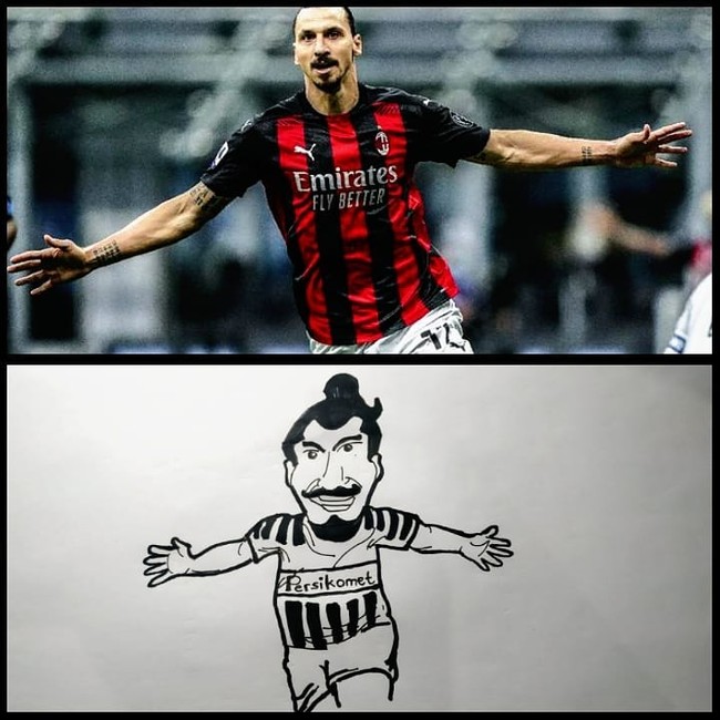 Kalau menurutmu gambar sketsa yang satu ini gimana nih, mirip nggak? Sungguh bakat menggambar yang terpendam bukan? Foto: Instagram