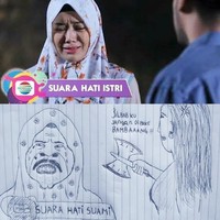 Ya namanya juga sinetron azab, jadi hasil gambar sketsanya kayak habis kena azab. Benar-benar bikin ketawa ngakak deh.. Foto: Facebook