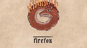 Melalui akun Instagramnya, juga ia membagikan karya seni yang keren dan unik. Ini adalah ogo Firefox. Foto: Instagram/ilya_stallone_artist