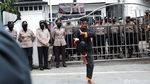 Pencak Silat Warnai Aksi Protes Arteria Dahlan di Sukabumi