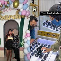 Tya Ariestya juga tampak tak mau tanggung-tanggung untuk memberikan hadiah kepada asistennya. Kepada asisten yang sudah bekerja selama 6 tahun dengannya, Tya terlihat memberikan kejutan di hari ulang tahun sang asisten dengan mendekorasi salah satu sisi rumahnya dan memberikan hadiah berupa sepasang anting berlian. Foto: Instagram/@tya_ariestya