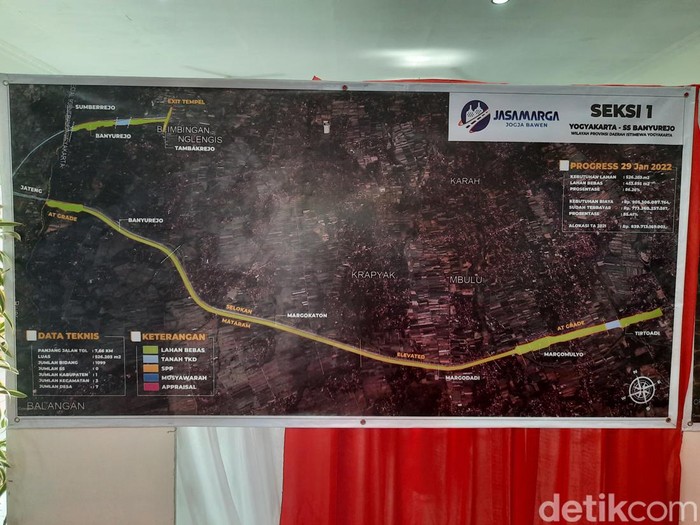 Peta proyek jalan tol Jogja-Bawen seksi 1