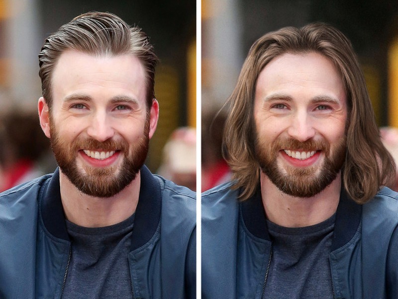 Fotoinet ketika para aktor hollywood diedit rambut gondrong
