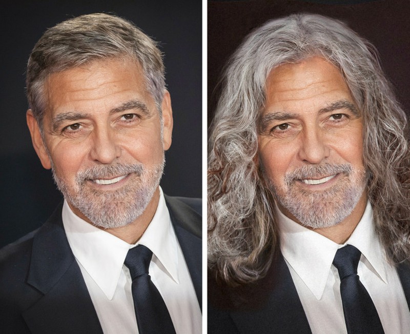 Fotoinet ketika para aktor hollywood diedit rambut gondrong