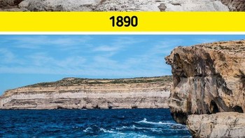 Pemandangan laut Azure Window, Malta. Foto: Brightside