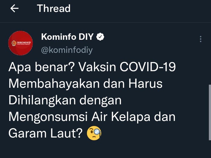 Hoaks vaksin Corona di dalam tubuh bisa dihilangkan dengan air kelapa dan garam, Minggu (30/1/2022).