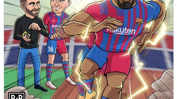 Selain Vlahovic, bursa transfer musim dingin yang bikin gebrakan, Adama Traore yang kembali pulang ke Barcelona. Foto: Twitter