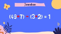 49:7= 7 dan 3x2= 6, maka 7-6= 1. (Foto: Atilah Tia Abelta/detikHealth)