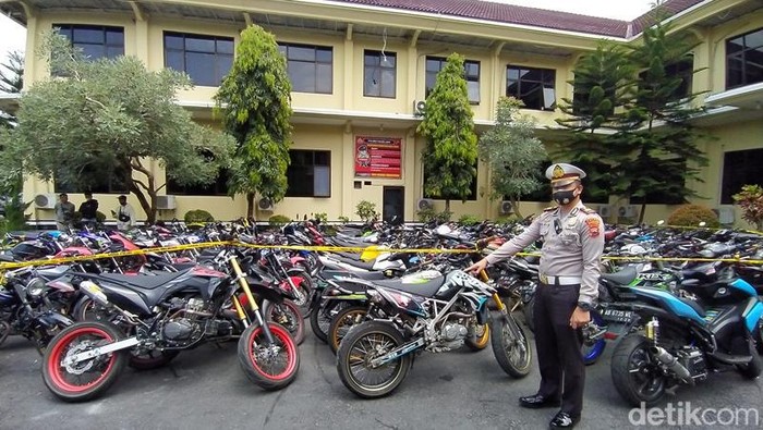 Barang bukti 121 motor balapan liar di Jalan Jogja-Magelang disita Polres Magelang