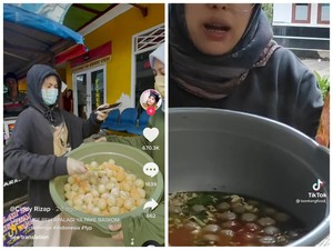 Kocak! 5 Aksi TikToker Beli Makanan Sebaskom Ini Bikin Pedagang Kaget
