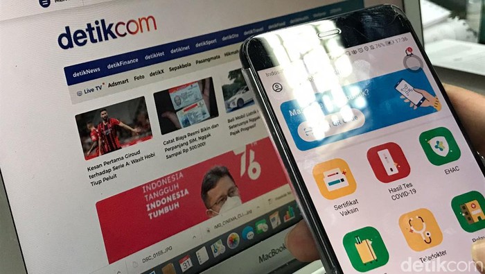 Ilustrasi aplikasi PeduliLindungi (Rolando FS/detikcom) Ilustrasi aplikasi PeduliLindungi (Rolando FS/detikcom)