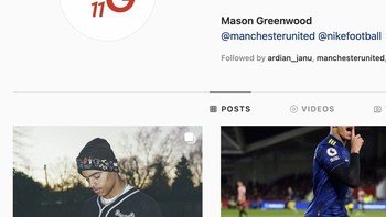Mason Greenwood populer di Instagram di mana follower-nya telah menyentuh angka 2,8 juta. Greenwood cukup aktif di Instagram dengan ratusan postingan. Foto: Instagram