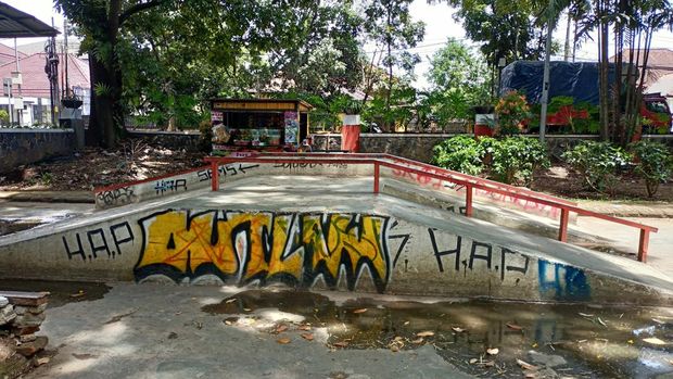 Kondisi Skatepark di Taman Kartini, Kota Cimahi