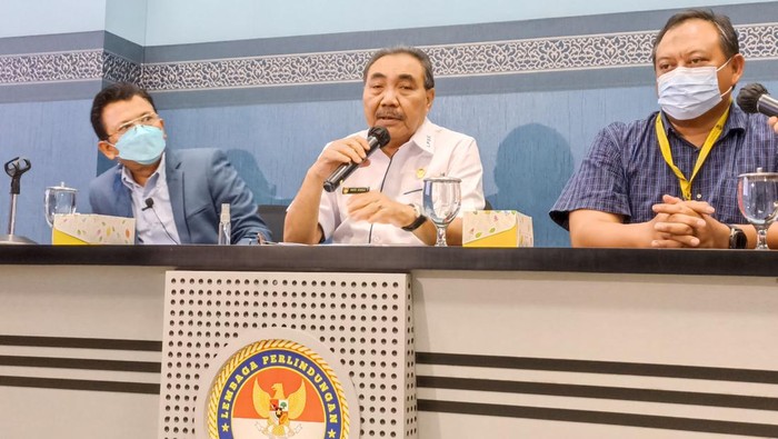 Konferensi pers di LPSK (Wildan-detikcom)