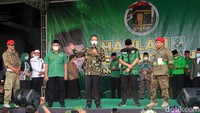 Anies memberikan orasi di hadapan kader dan simpatisan PPP yang memadati Jogja Expo Center (JEC).