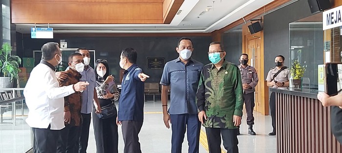 Rombongan Komisi III DPR datangi PN Jakpus (Dwi Andayani-detikcom)