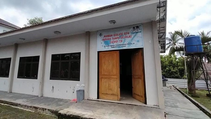 Rumah isolasi mandiri COVID-19 di Kabupaten Lebak.