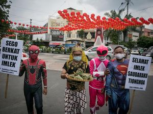 Spider-Man hingga Power Ranger Beri Ucapan Selamat Imlek di Solo