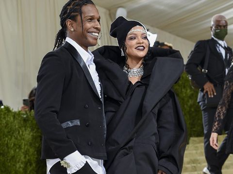 A$AP Rocky, left, and Rihanna attend The Metropolitan Museum of Art's Costume Institute benefit gala celebrating the opening of the 