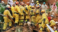 Sementara itu, Otoritas Negara Bagian Sao Paulo melaporkan sembilan orang terluka dan 4 orang lainnya masih dalam pencarian karena hilang akibat banjir dan longsor yang melanda kawasan Franco da Rocha, Brasil. AP Photo/Marcelo Chello.