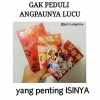 Angpao Tahun Baru Imlek memang biasanya lucu-lucu nih. Tapi dibanding angpaonya, lebih penting isi di dalamnya. Gapapa angpaonya nggak lucu yang penting isinya tidak mengecewakan deh.. Foto: 1cak.com