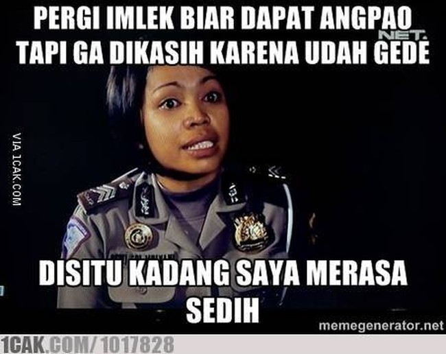 Sudah usaha datengin rumah saudara di hari Imlek tapi ternyata nggak dikasih angpao. Nyeseknya sampai ke ulu hati. Ada yang pernah ngalamin? Foto: 1cak.com