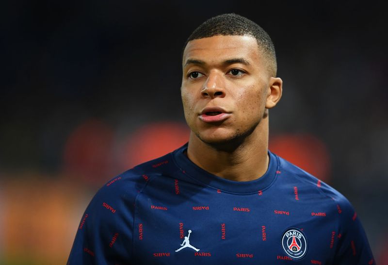 PARIS, FRANCE - NOVEMBER 29: Kylian Mbappé is seen onstage during the Ballon D'Or Ceremony at Theatre du Chatelet attends the Ballon D'Or ceremony at Theatre du Chatelet on November 29, 2021 in Paris, France. (Photo by Aurelien Meunier/Getty Images)