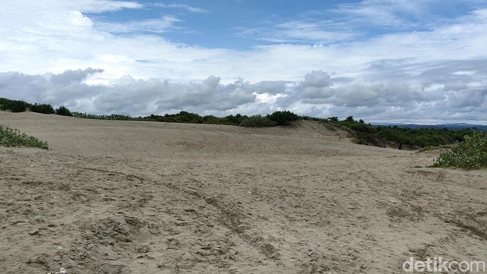 Garut selatan tak cuma punya Santolo dan Rancabuaya. Berada 90 km dari kota Garut, Pantai Sayang Heulang punya tempat wisata yang dijuluki 'Sahara van Garut'.