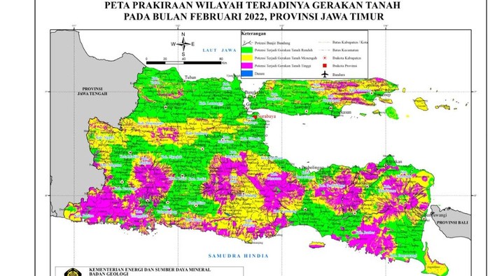 Bencana tanah gerak di Kabupaten Blitar