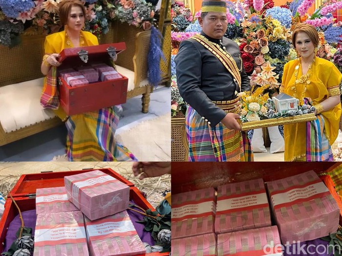 Foto wanita yang menerima uang panaik Rp500 juta,  satu unit rumah dan satu set berlian.