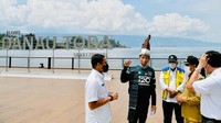 Presiden Joko Widodo juga menyampaikan, setelah revitalisasi dan pengemabangan kawasan selesai, Kementerian Pariwisata dan Ekonomi Kreatif yang melanjutkan untuk tahap selanjutnya, baik dari sisi pendampingan hingga re-branding destinasi tersebut. Foto: Laily Rachev - Biro Pers Sekretariat Presiden