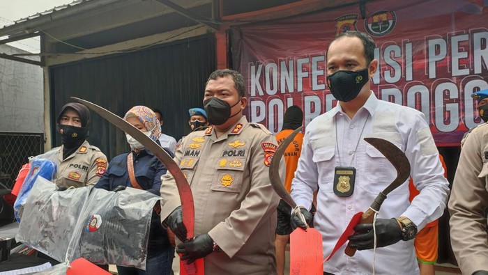 Polisi menangkap ganster Karadenan Street Oey yang menyerang korban di Cibinong, Bogor