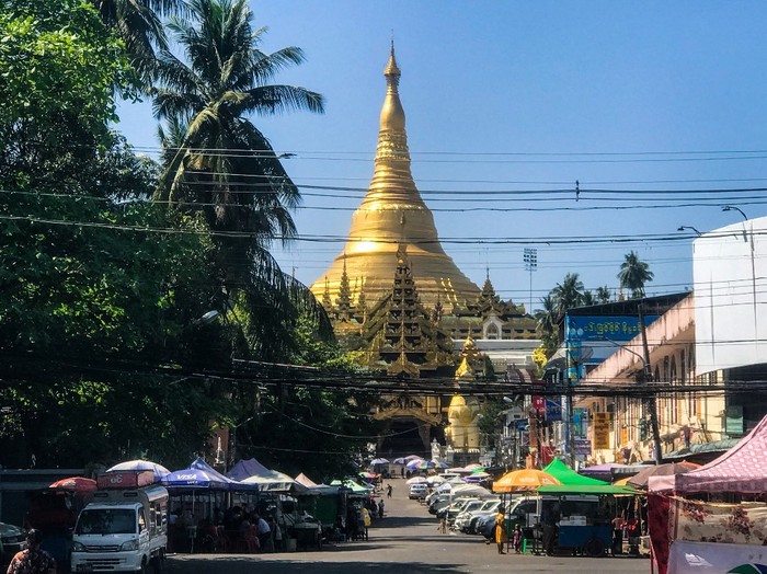 This general view shows the Shwedagon Pagoda in Yangon on February 1, 2022. (Photo by AFP)